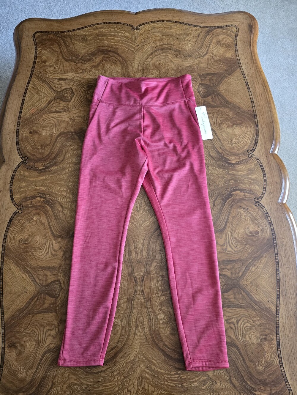 Nanette Lepore Play Fleece Lined Leggings Womens Size L Cranberry Red NWT